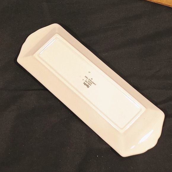 Spode Christmas Tree Rectangular Tray 9 Inch S3324-T Made in England with Box - Picture 4 of 4